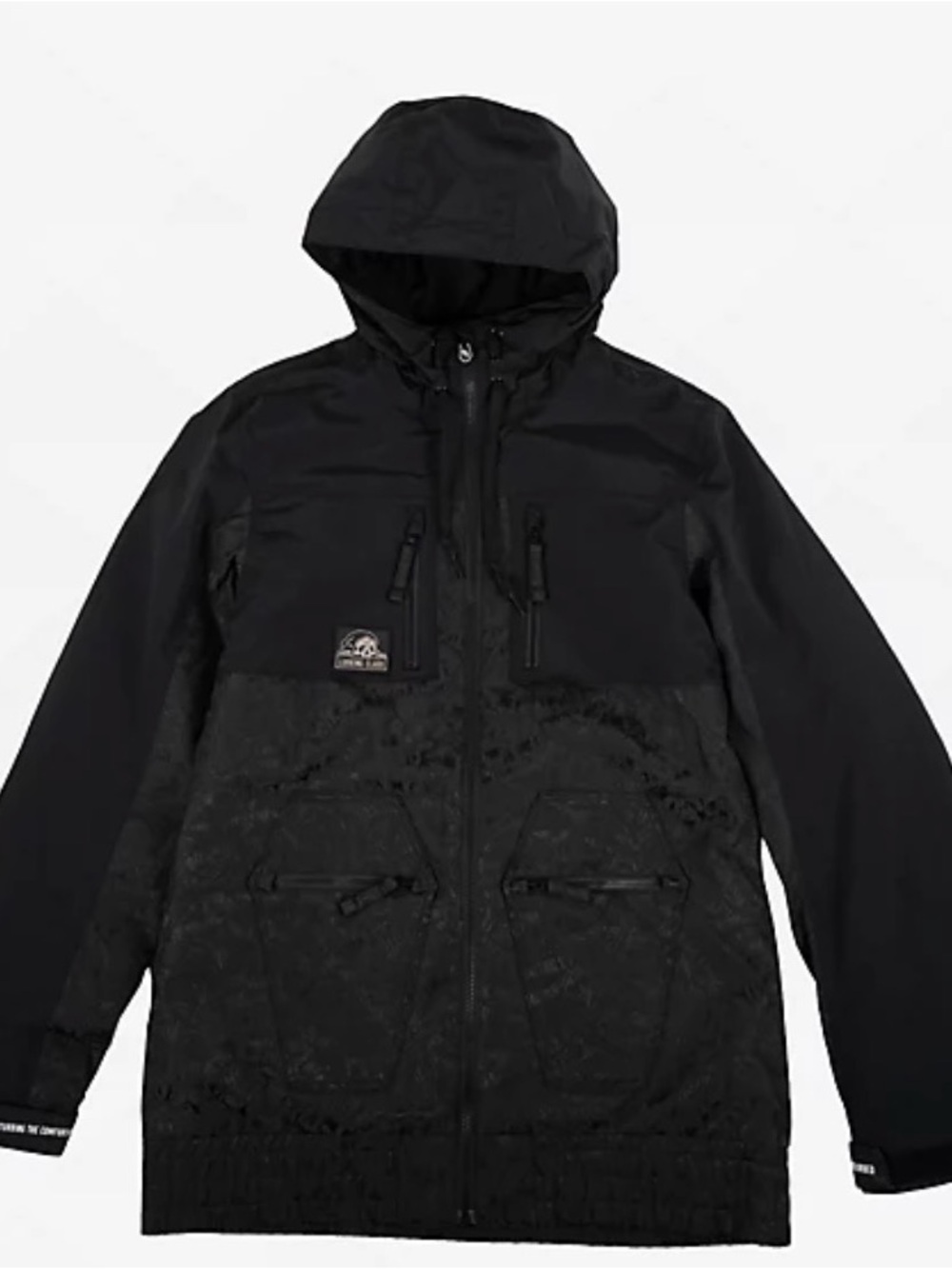 Black Ski Jacket with Hood